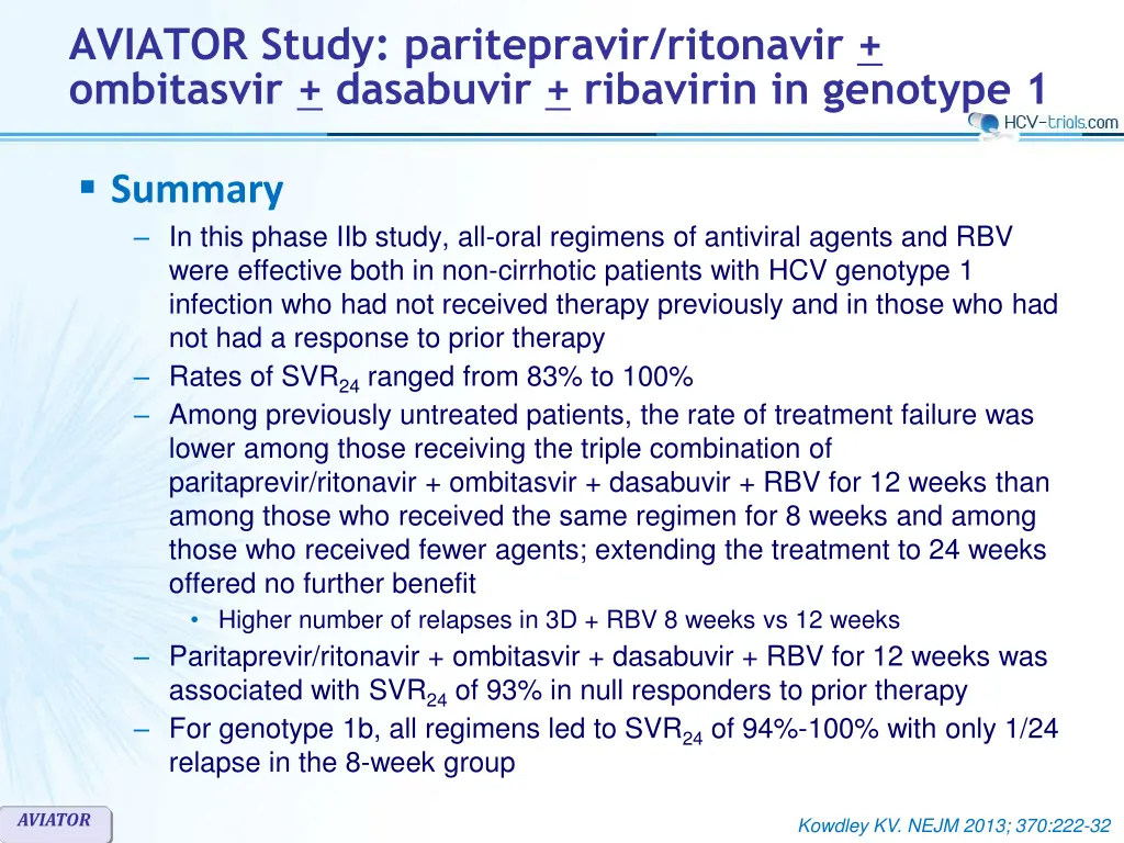 aviator study paritepravir ritonavir ombitasvir 7