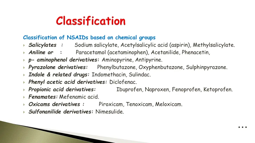 classification of nsaids based on chemical groups