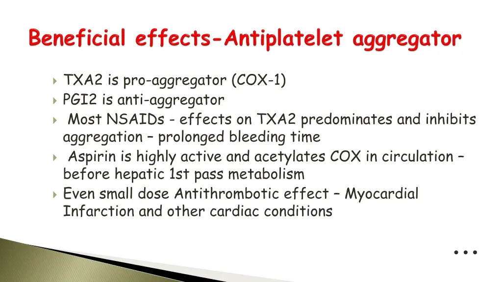 txa2 is pro aggregator cox 1 pgi2 is anti