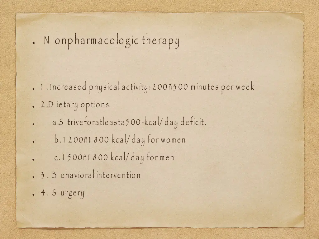 n onpharmacologic therapy