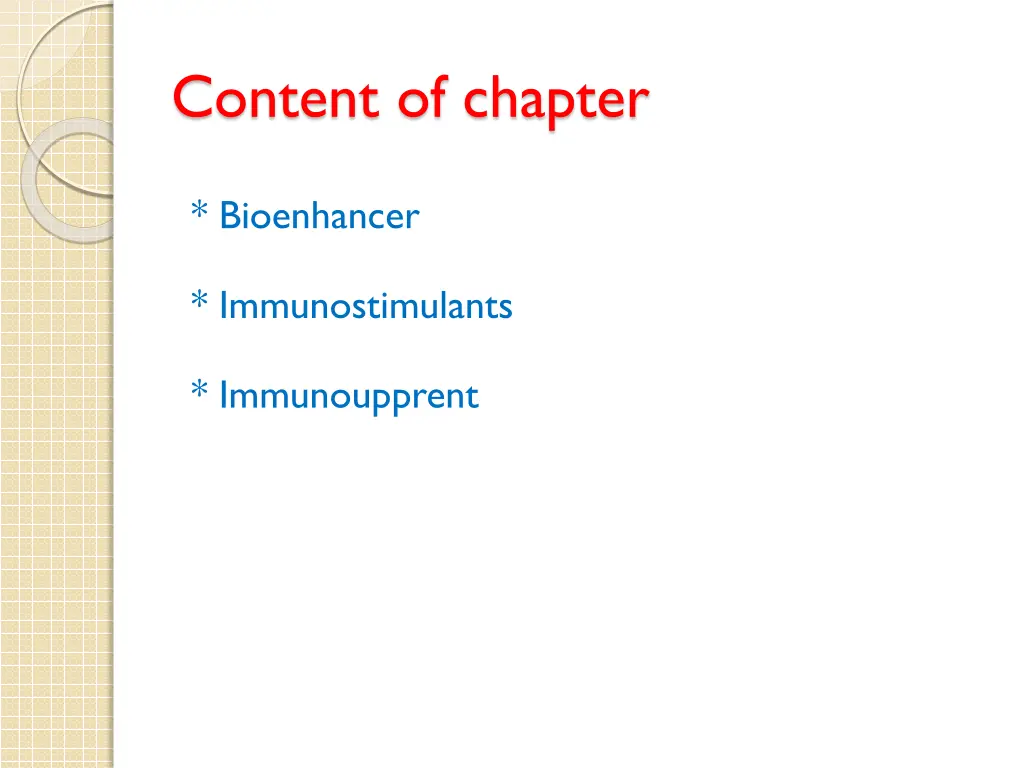 content of chapter