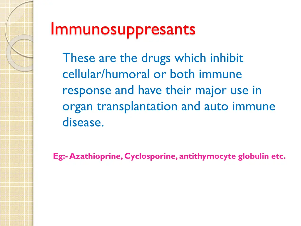 immunosuppresants