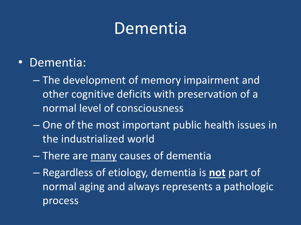 dementia