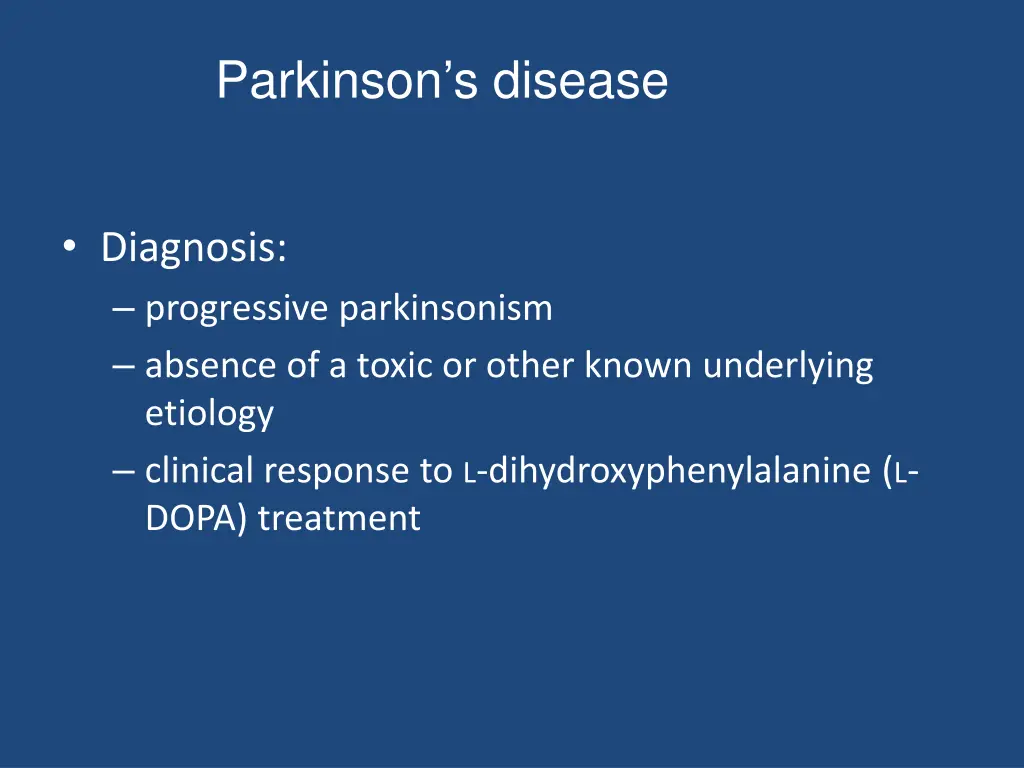 parkinson s disease