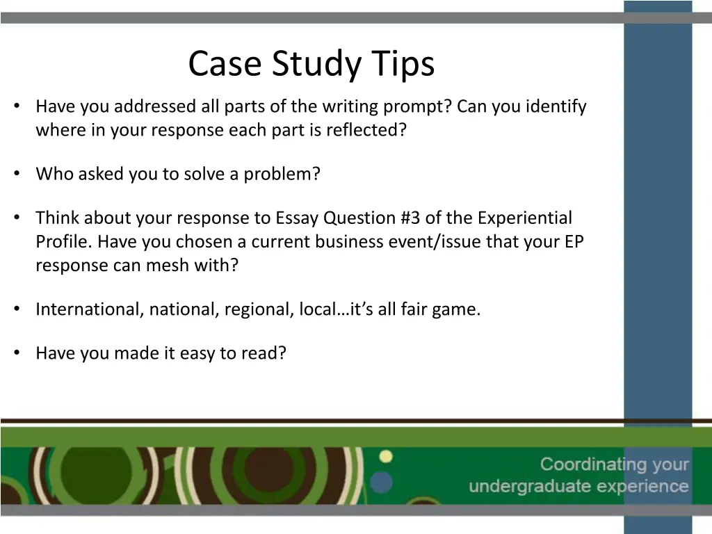 case study tips