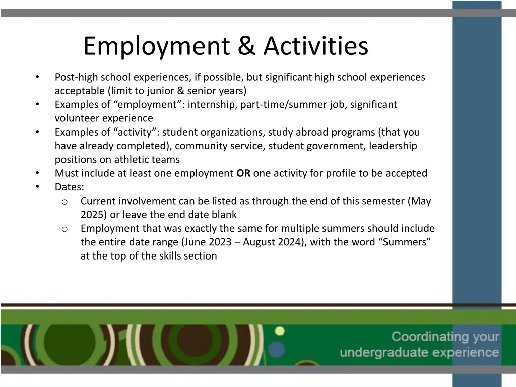 employment activities 1