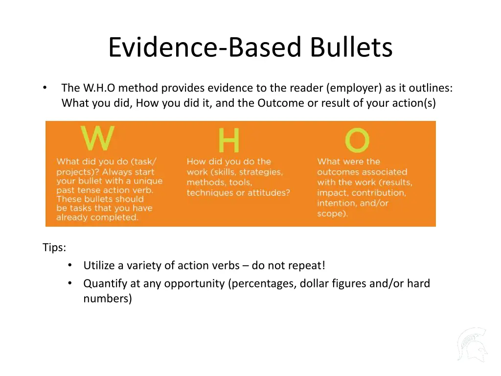 evidence based bullets