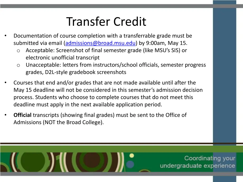 transfer credit 1