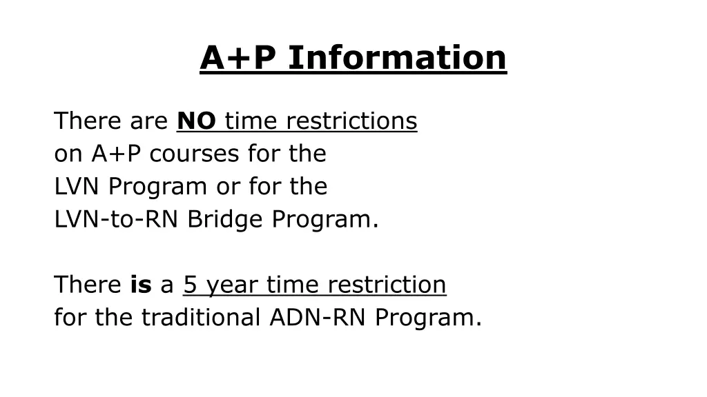 a p information 1