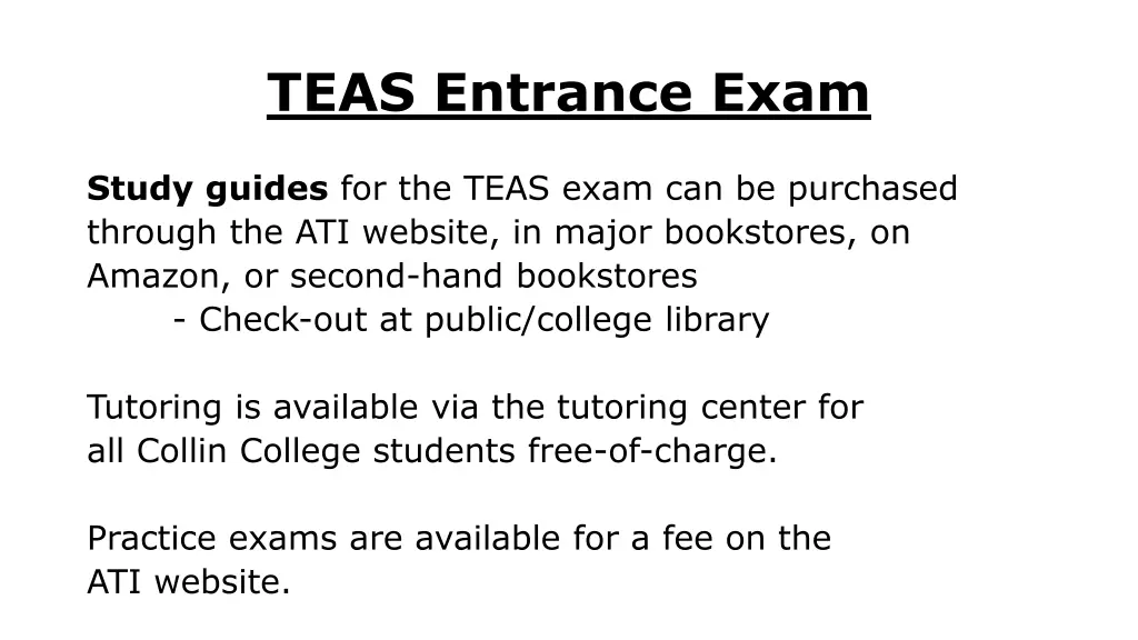 teas entrance exam