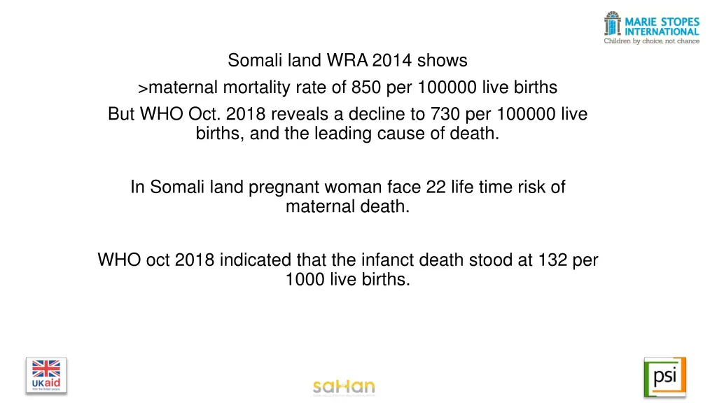somali land wra 2014 shows maternal mortality