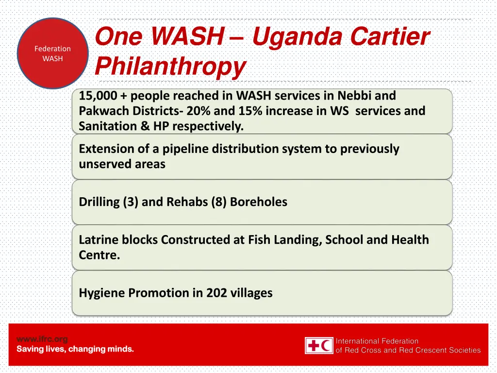 one wash uganda cartier philanthropy