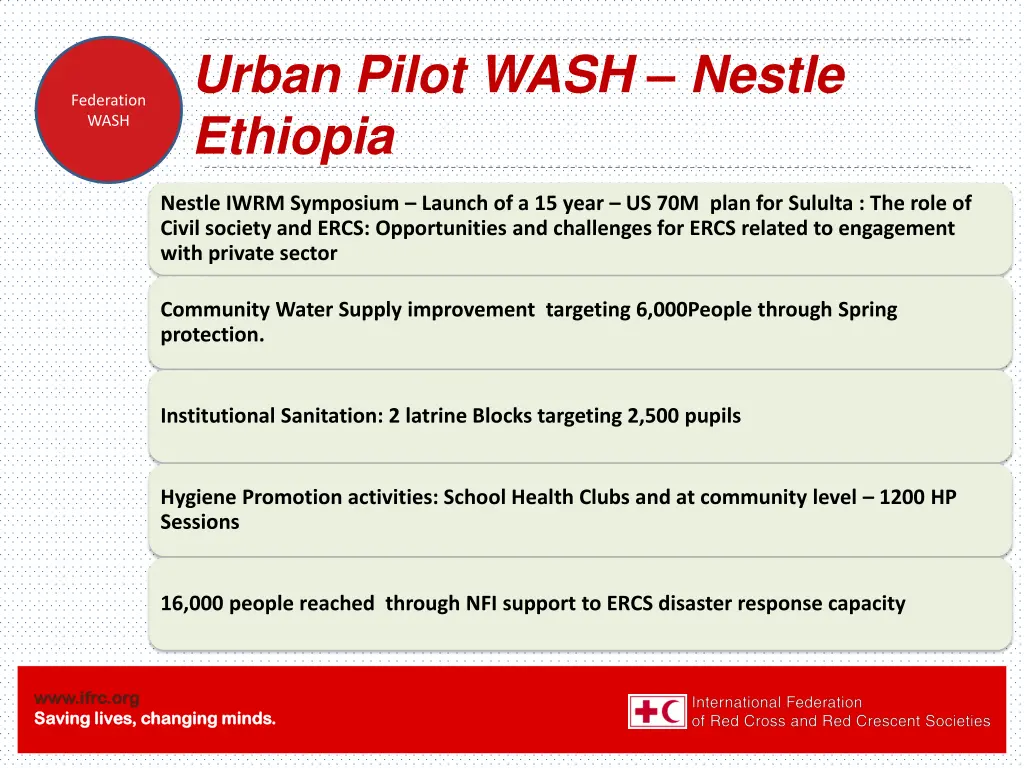 urban pilot wash nestle ethiopia