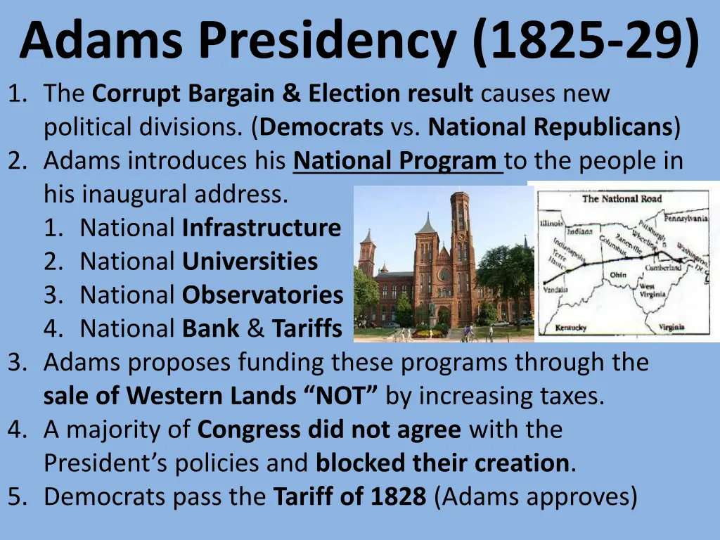adams presidency 1825 29 1 the corrupt bargain
