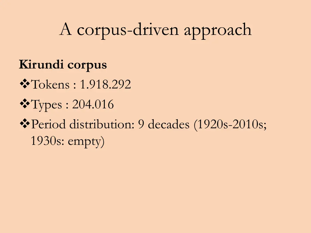 a corpus driven approach