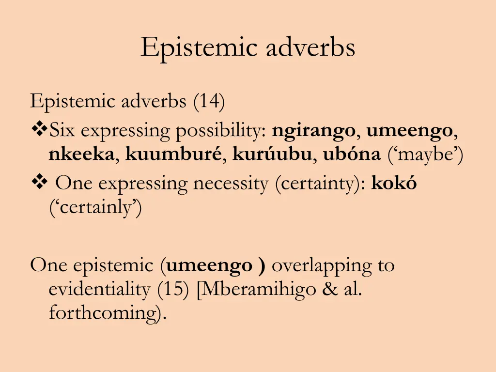 epistemic adverbs