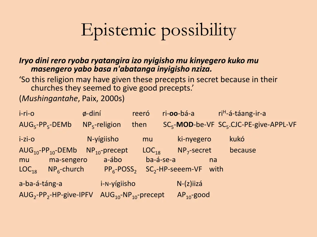 epistemic possibility