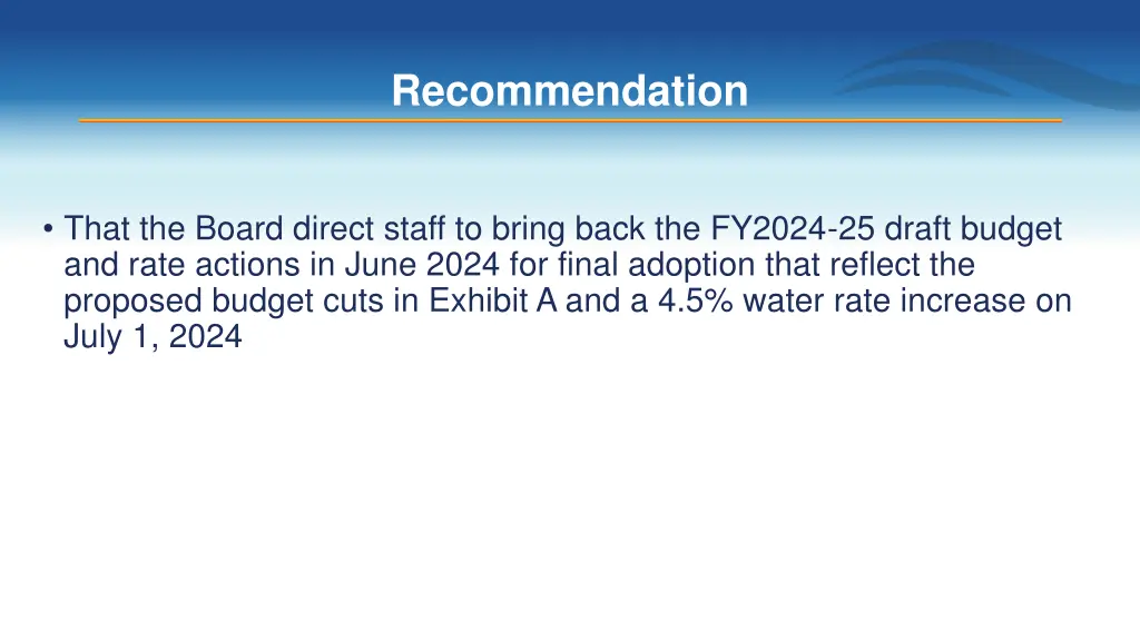 recommendation