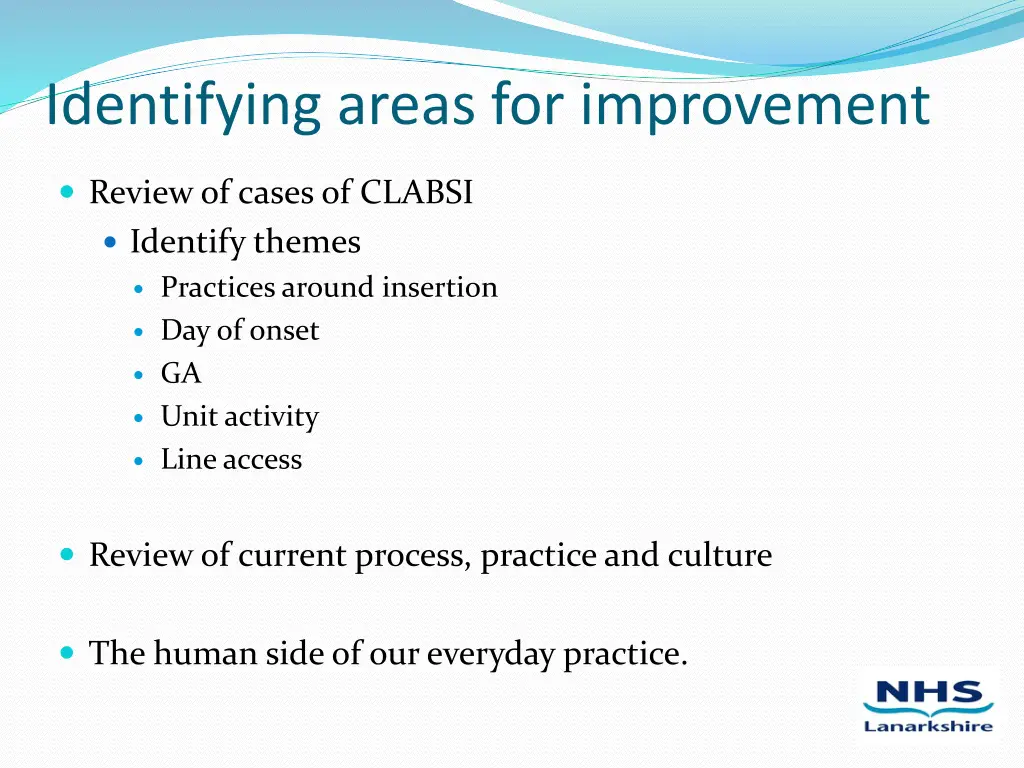 identifying areas for improvement
