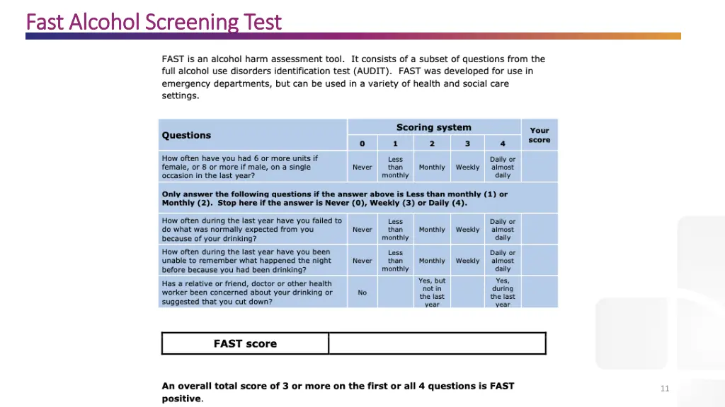 fast alcohol screening test fast alcohol