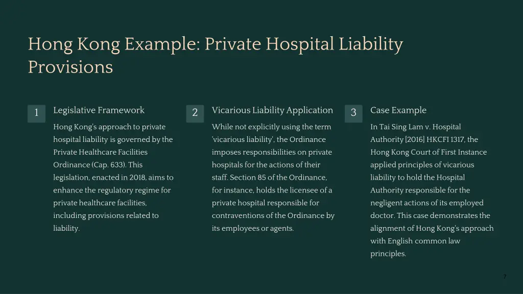 hong kong example private hospital liability