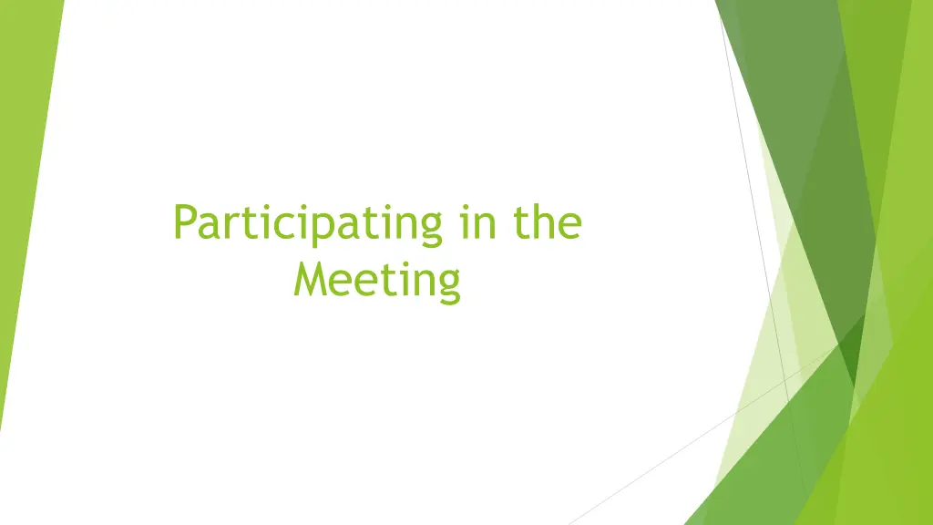 participating in the meeting