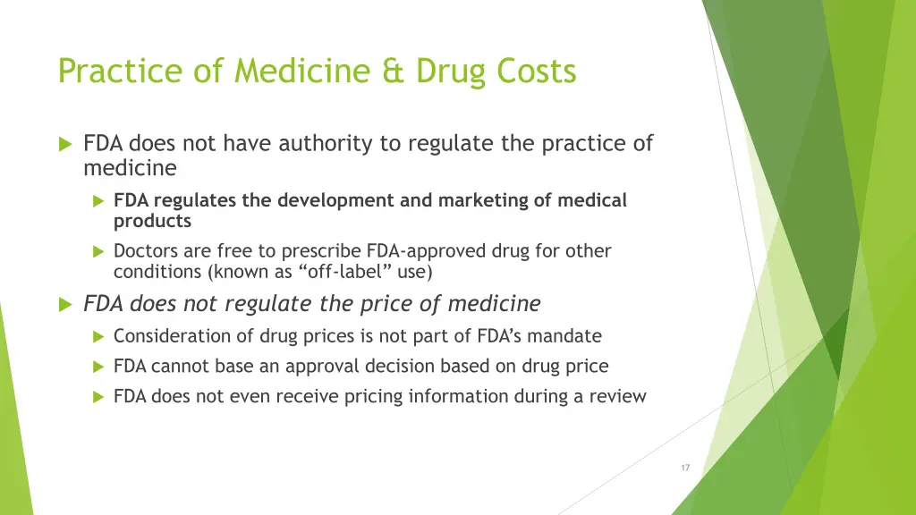 practice of medicine drug costs
