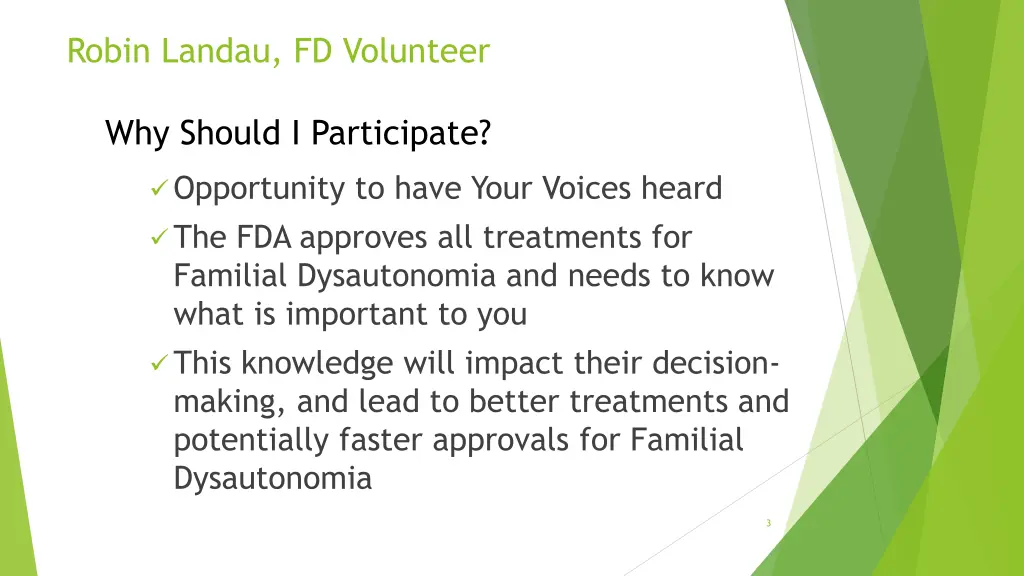 robin landau fd volunteer why should i participate