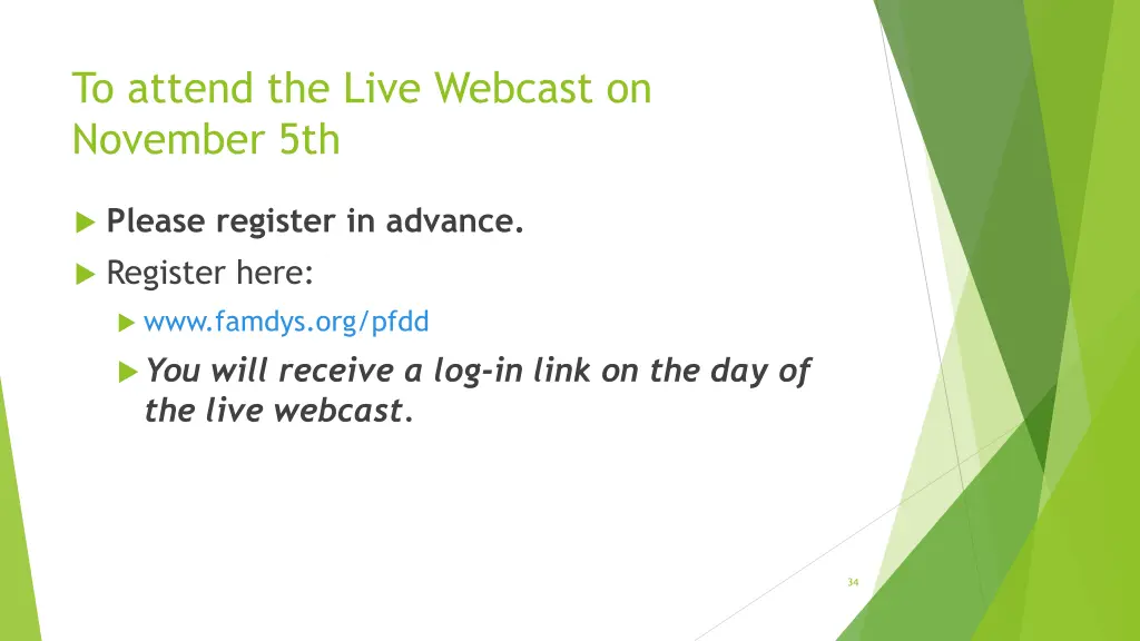 to attend the live webcast on november 5th