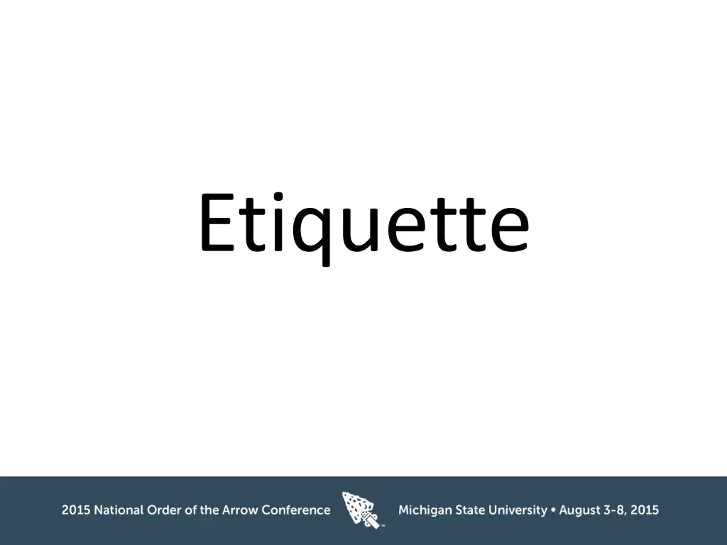 etiquette