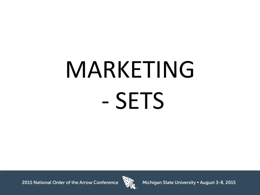 marketing sets