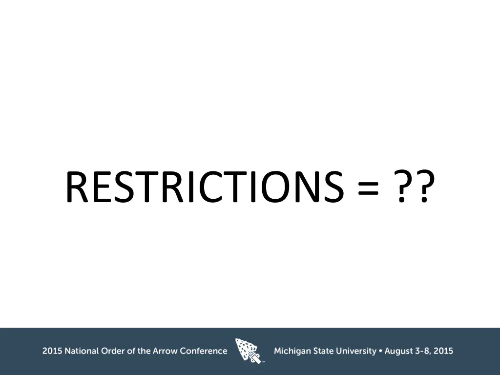 restrictions 1
