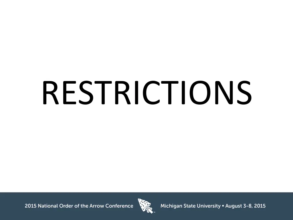 restrictions