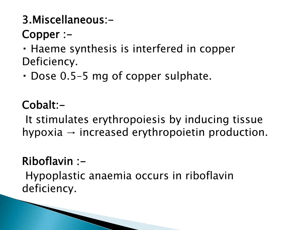 3 miscellaneous copper haeme synthesis