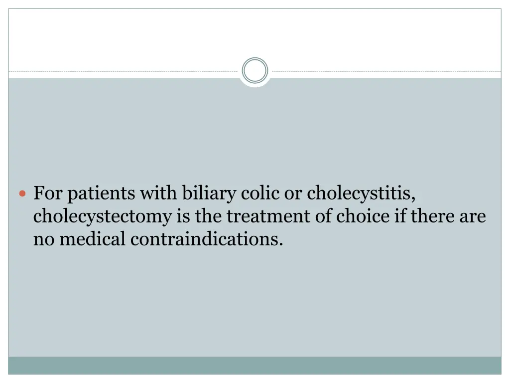 for patients with biliary colic or cholecystitis
