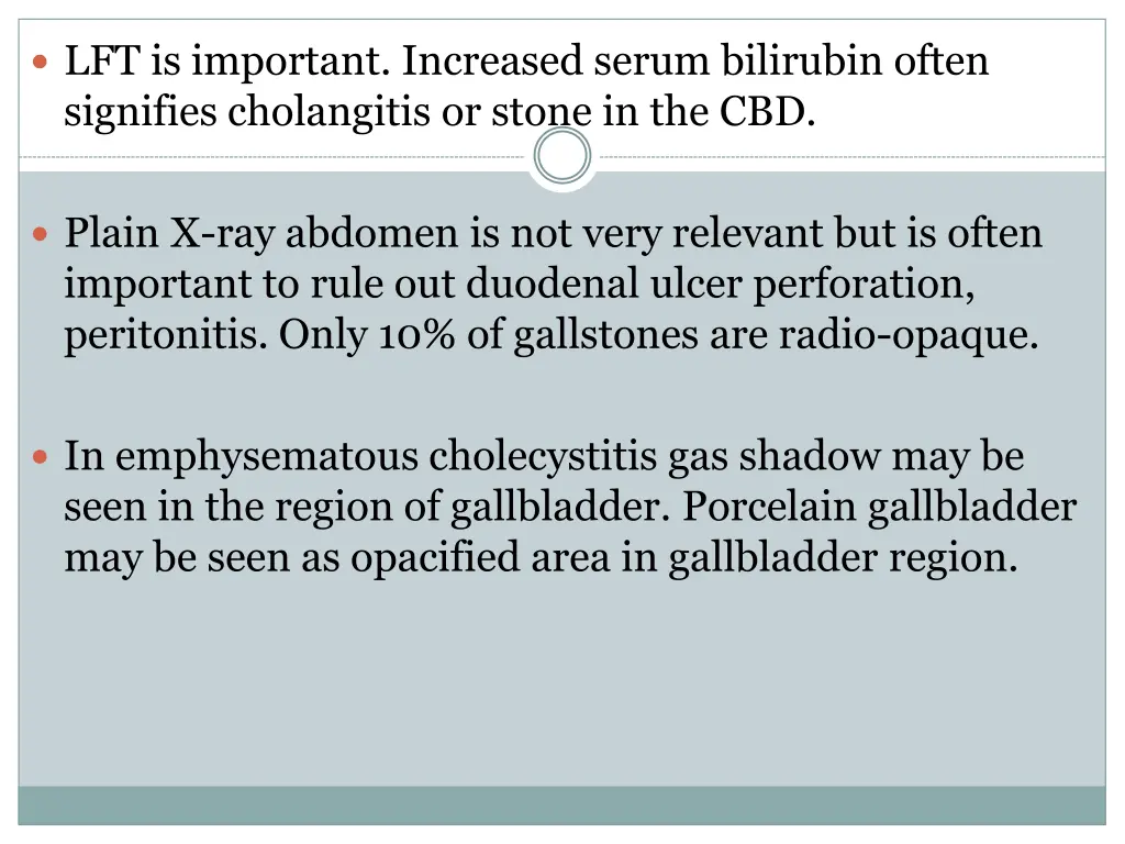 lft is important increased serum bilirubin often