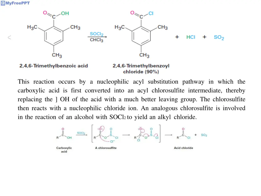 this reaction occurs by a nucleophilic acyl