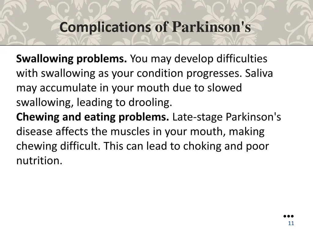 complications of parkinson s 1