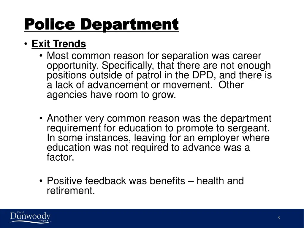 police department police department exit trends 1