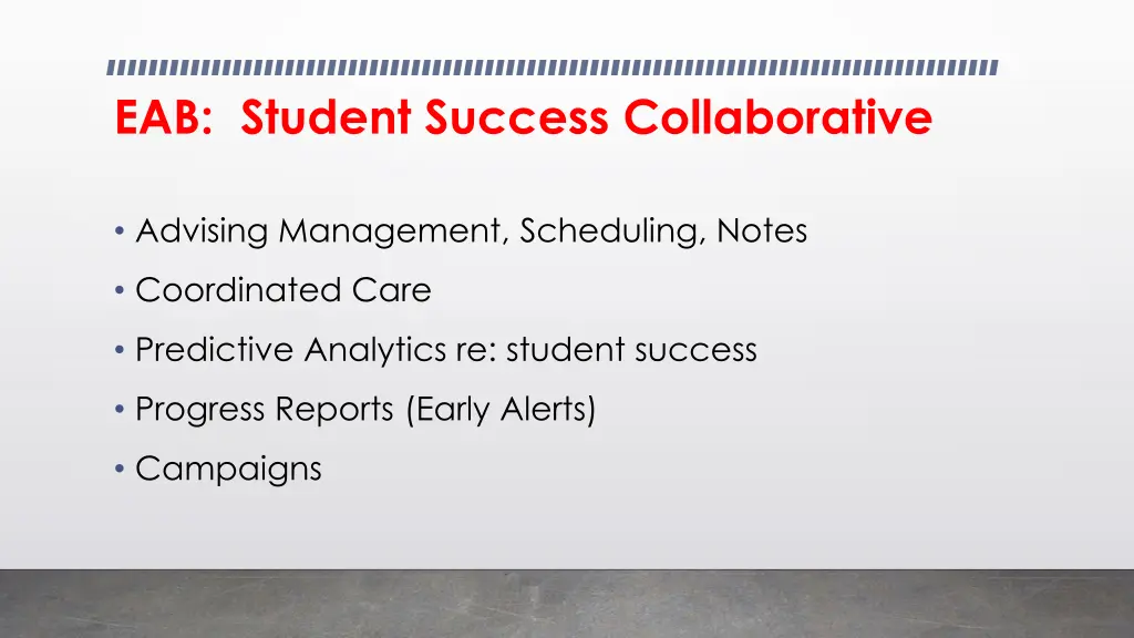 eab student success collaborative