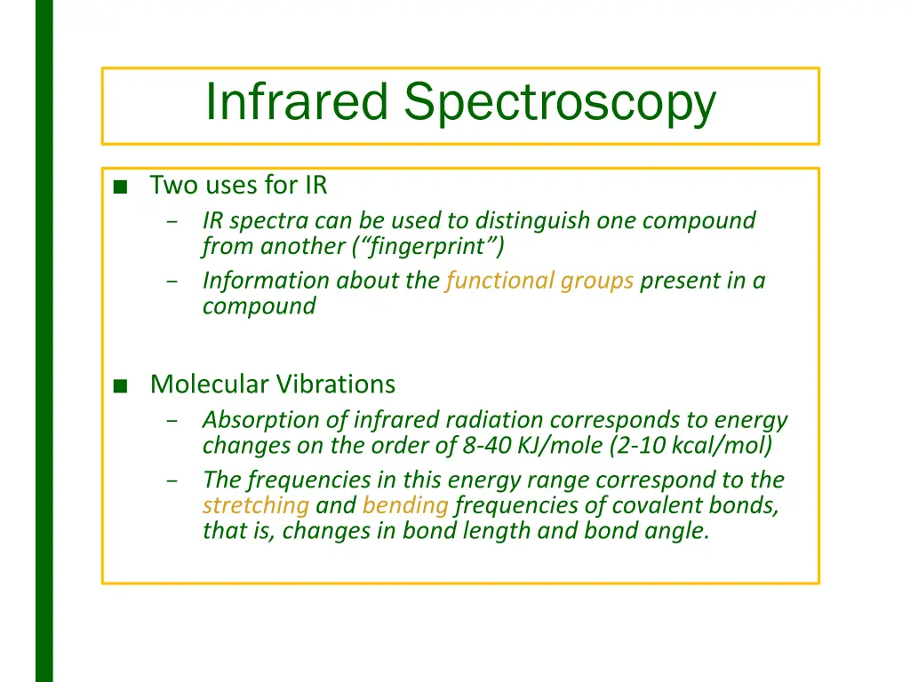 infrared spectroscopy