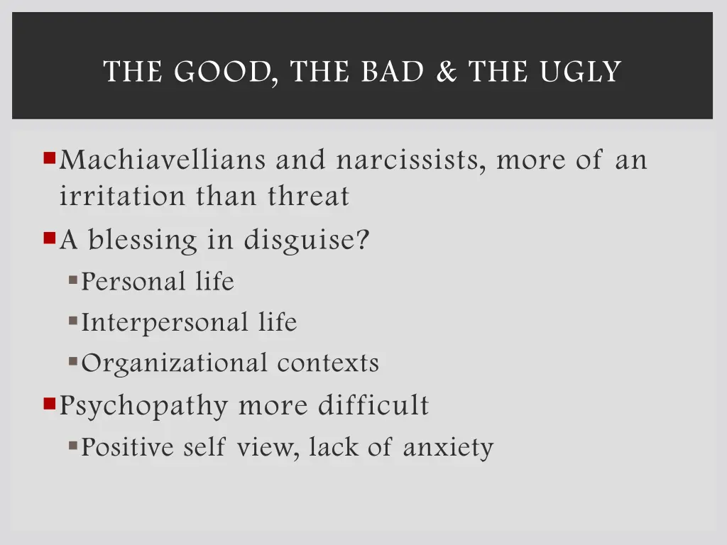 the good the bad the ugly