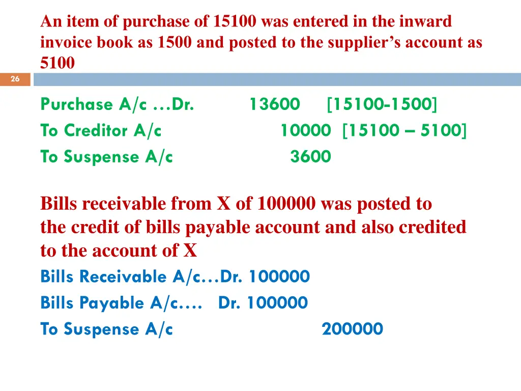 an item of purchase of 15100 was entered