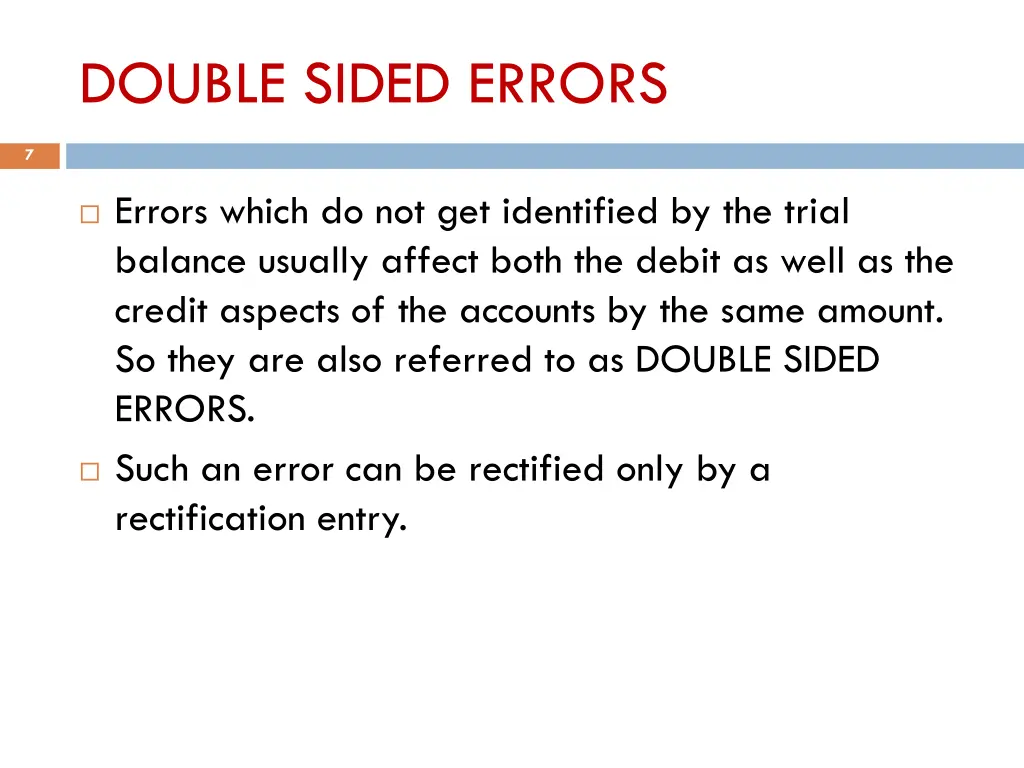 double sided errors