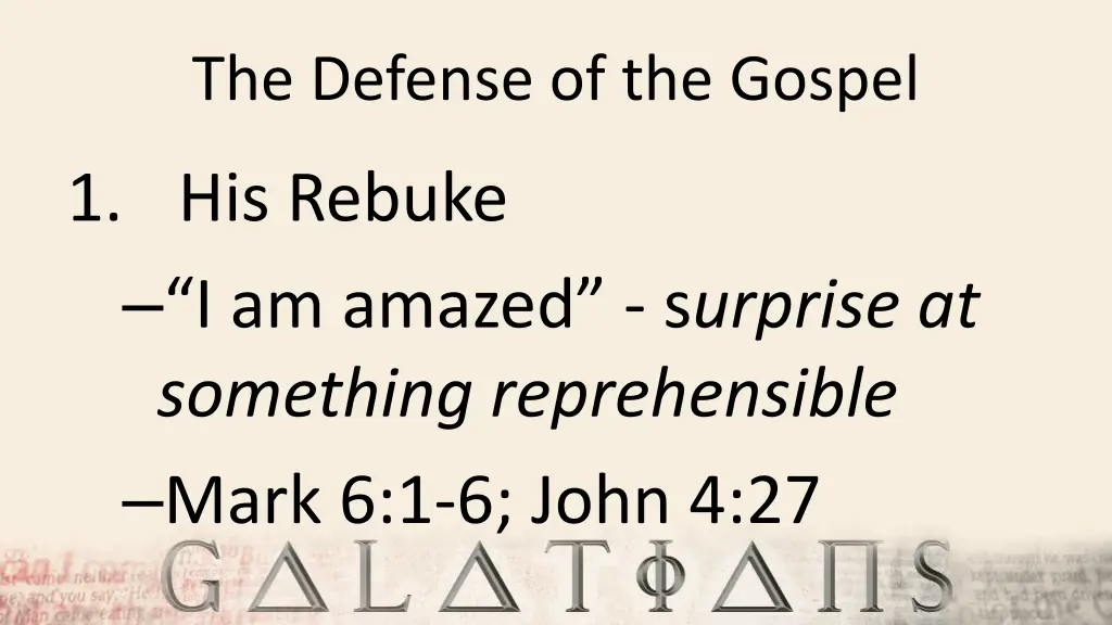 the defense of the gospel 1