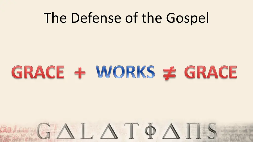 the defense of the gospel 5