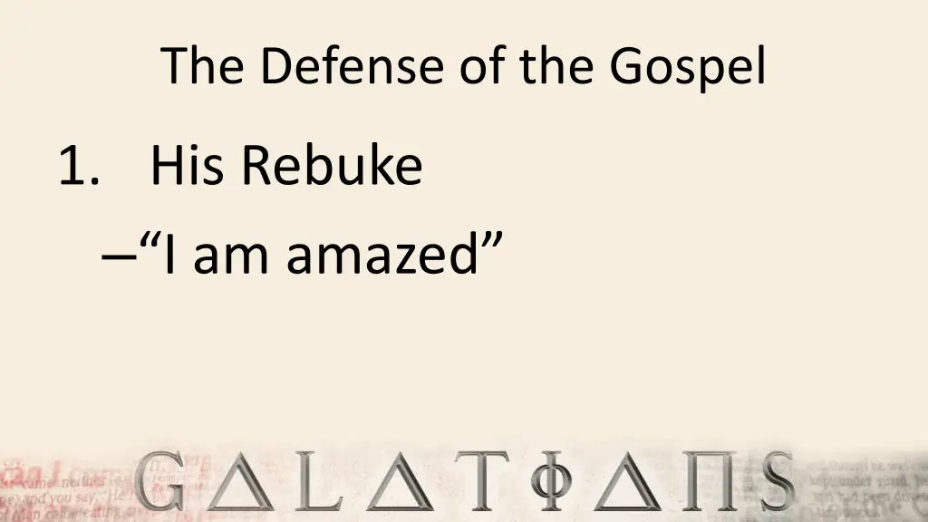 the defense of the gospel