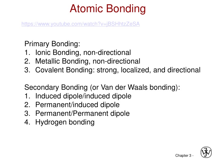 atomic bonding
