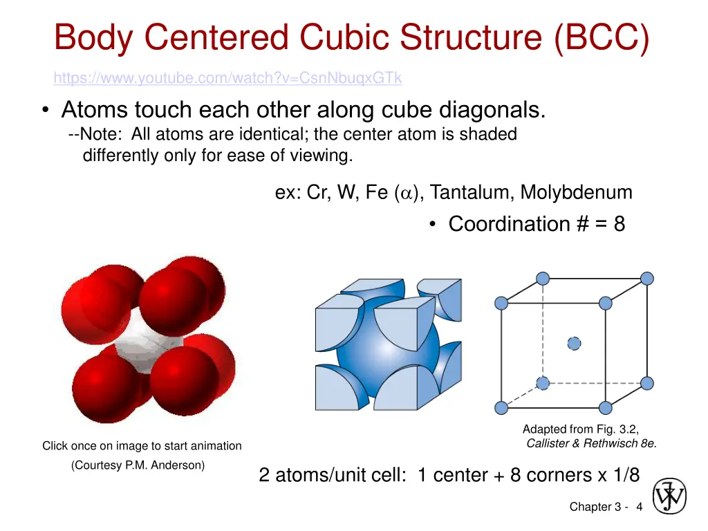 body centered cubic structure bcc