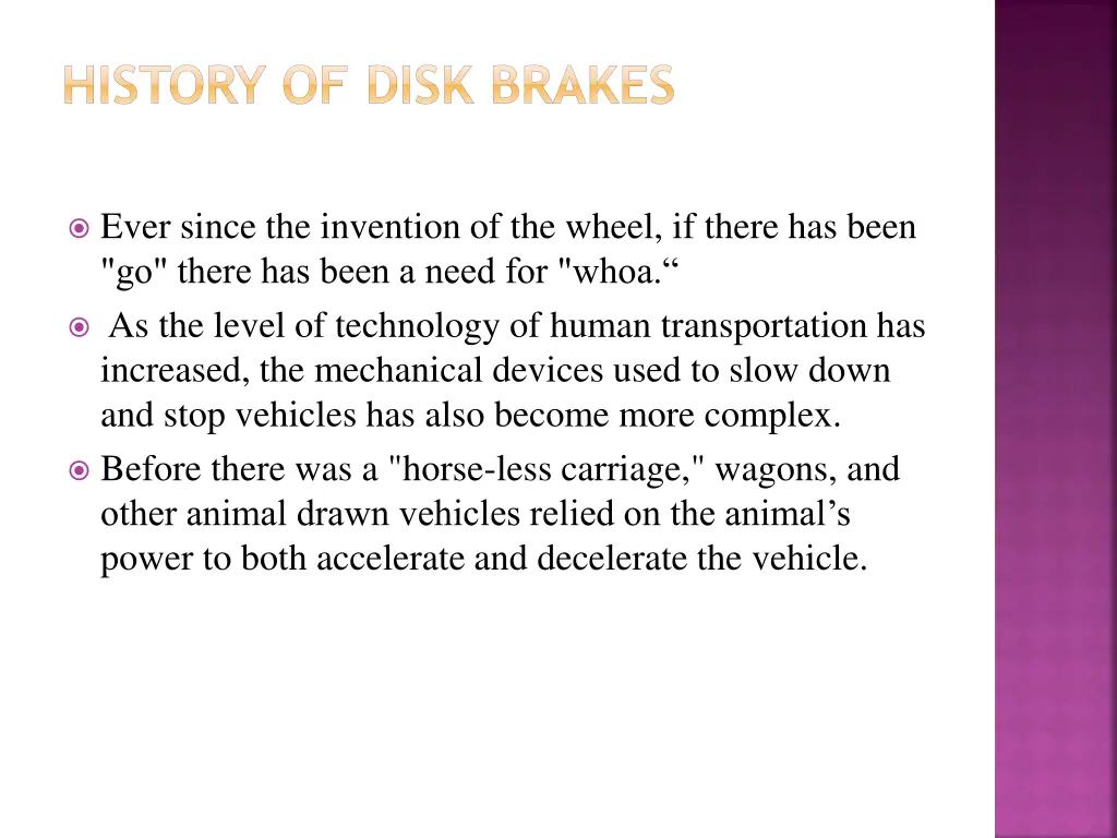 history of disk brakes